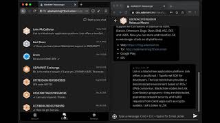 Lisk (LSK) in-chat transfer demo screenshot 3