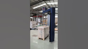 Semi automatic arm rotating pallet wrapping machine #wrappingmachine #palletwrappingmachine