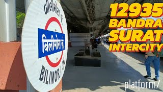 Mumbai (Borivali) to Bilimora | 12935 Surat Intercity | AC Chair Car | Video 258