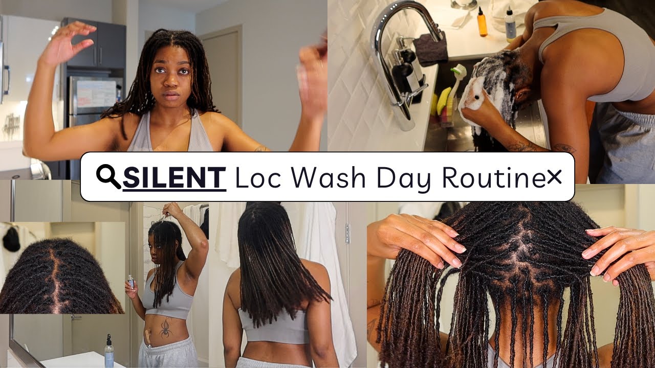 SILENT Loc Wash Day Routine | Background Music Only | hearing impaired ...