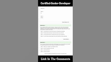 Certified-Senior-Developer Exam Dumps With Practice Questions - Free Download