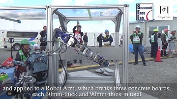 Tough Robot Breaking a 90mm Concrete Board!