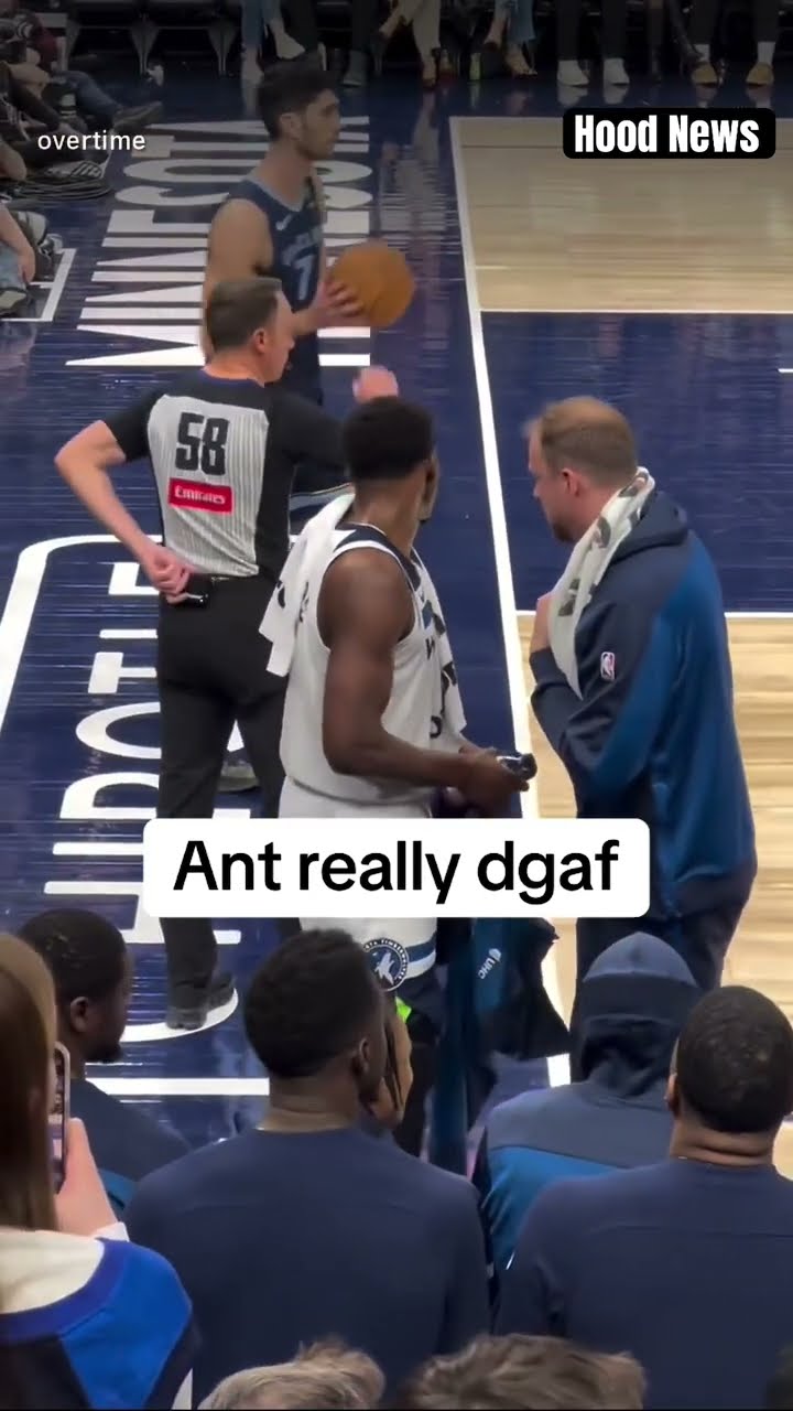 Ant really dgaf #hoodnews #anthonyedwards #tech #NBA #basketball #sports #omg #how #wow #firetherefs
