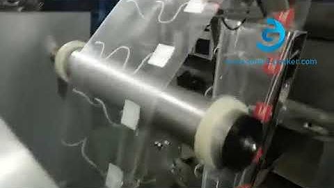 Automatic tea bag with string film bag form fill seal packing machine testing video