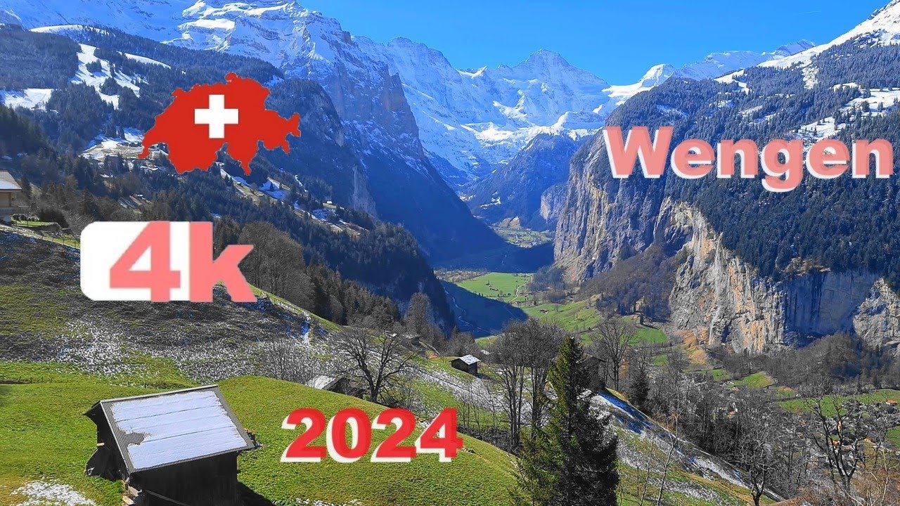 🇨🇭 - 2024 - Winter - SWITZERLAND - WENGEN - Part 2 - LAUTERBRUNNEN - Walking Tour beautiful  - 4k 🇨🇭
