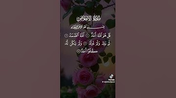سورة الإخلاص #صلوا_على_النبي #اكسبلور #الرحمن #لايك #المصحف #فلسطين #دويتو #الجزائر_اليوم #تيك_توك 🤍