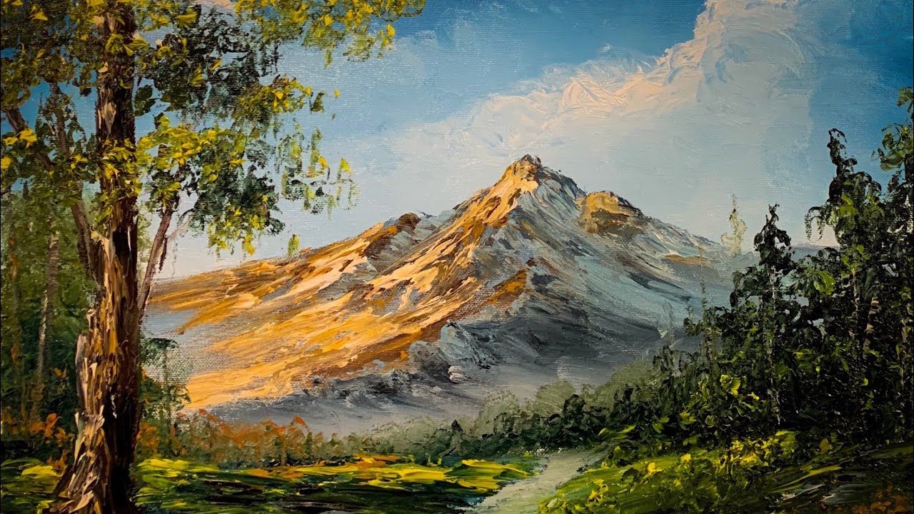 How To Paint With Your Hands ! Landscape Oil Painting - Paintings By