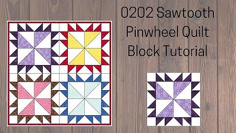 0202 Sawtooth Pinwheel Quilt Block Tutorial | Block of the Day 2023 | Rotary Cutting | Accuquilt