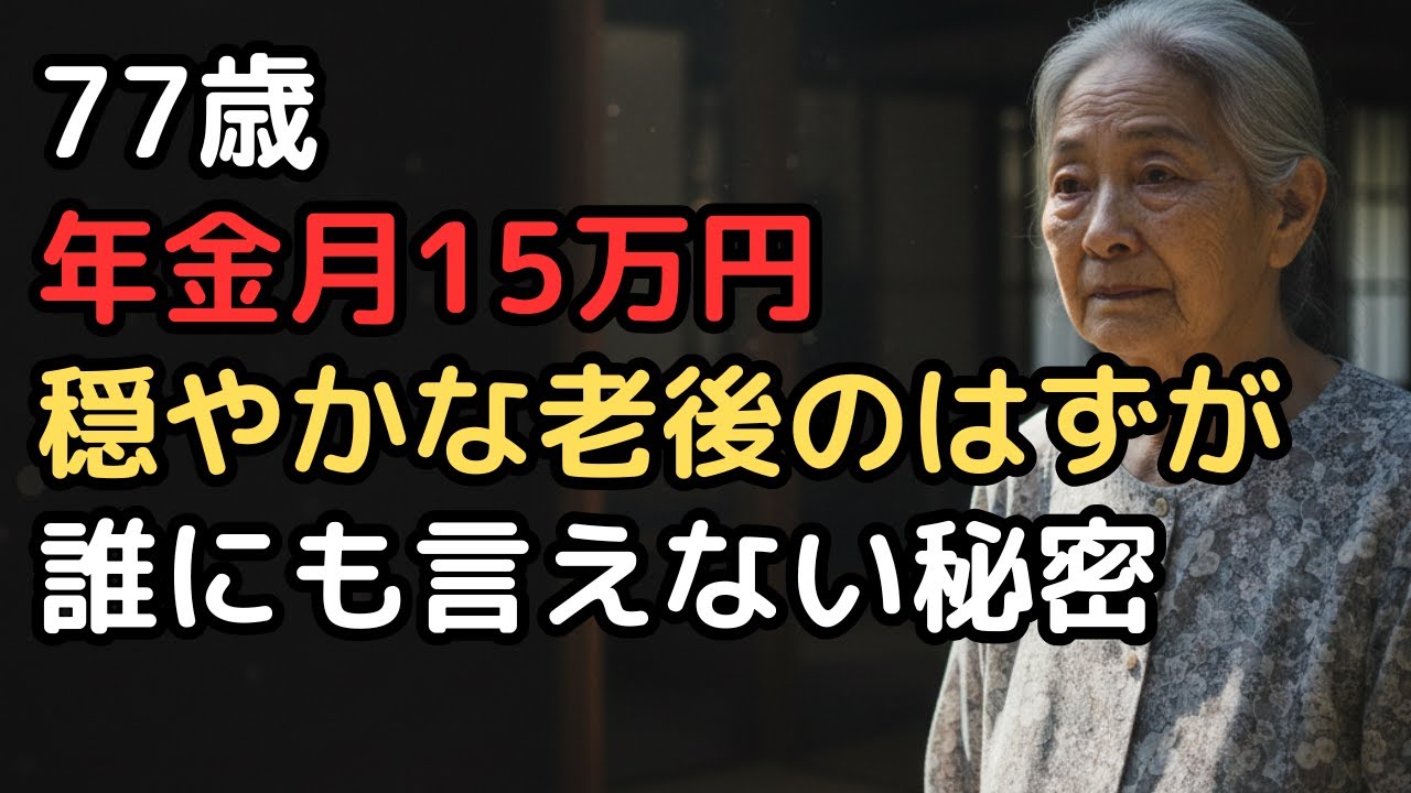 年金月15万でも地獄だった…77歳女性が告白した『誰にも言えない秘密』とは