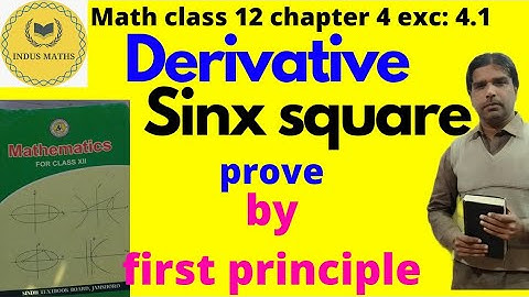 derivative sinx square/first principle/math class 12 chapter 4