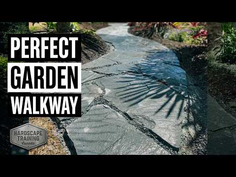 Create the perfect GARDEN FLAGSTONE WALKWAY.  Create a beautiful walkway the easy way!