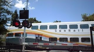 Amtrak And Sunrail Trains Go Through Strange Pedestrian Crossing