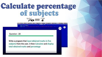 How to calculate percentage of subjects | Percentage calculator | Learn C++ Programming