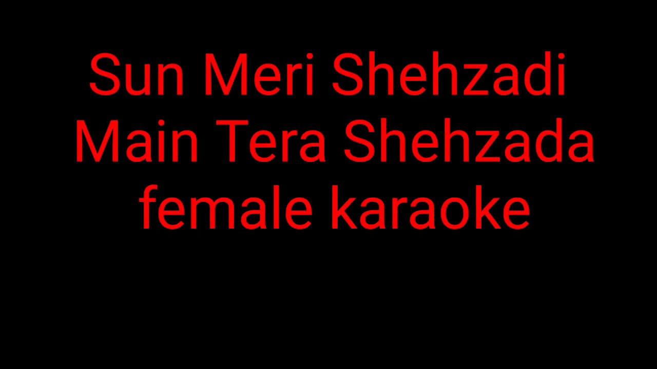 sun meri shehzadi female karaoke with lyrics YouTube