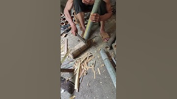 Machete handling skills for bamboo work #technique