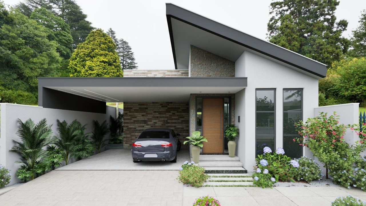 МАЛЕНЬКИЙ И СОВРЕМЕННЫЙ ДОМ УЧАСТОК 10X20м - ПЛАН ЭТАЖА В КОНЦЕ ВИДЕО