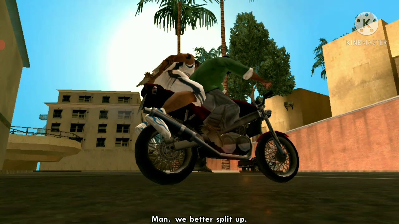 GTA SAN ANDREAS SERIES EPISODE #18 CJ & BIG SMOKE MISSION SHOOTING IN BIKE