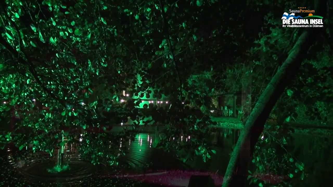 Lichter Nacht in der Sauna Insel