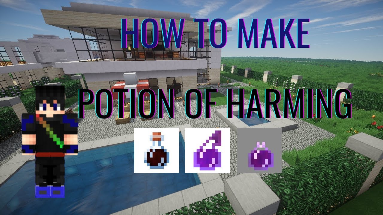 Minecraft Lingering Potion Of Harming - Minecraft: How to make Potion of Harming including Splash potion and