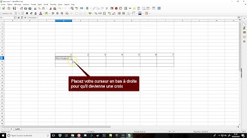 Libre office calc   Remplissage automatique des cellules