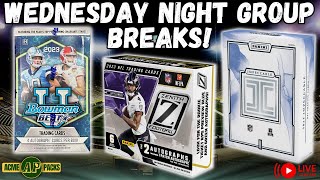 WEDNESDAY NIGHT LIVESTREAM! Sports Card Group Breaks! Impeccable and Bowman!