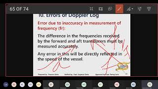 DOPPLER LOG Part 3 -Bridge Equipment