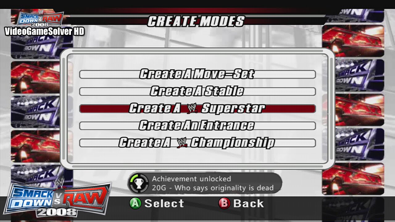 WWE SmackDown vs RAW 2008 • Who says originality is dead [Achievement] achievements