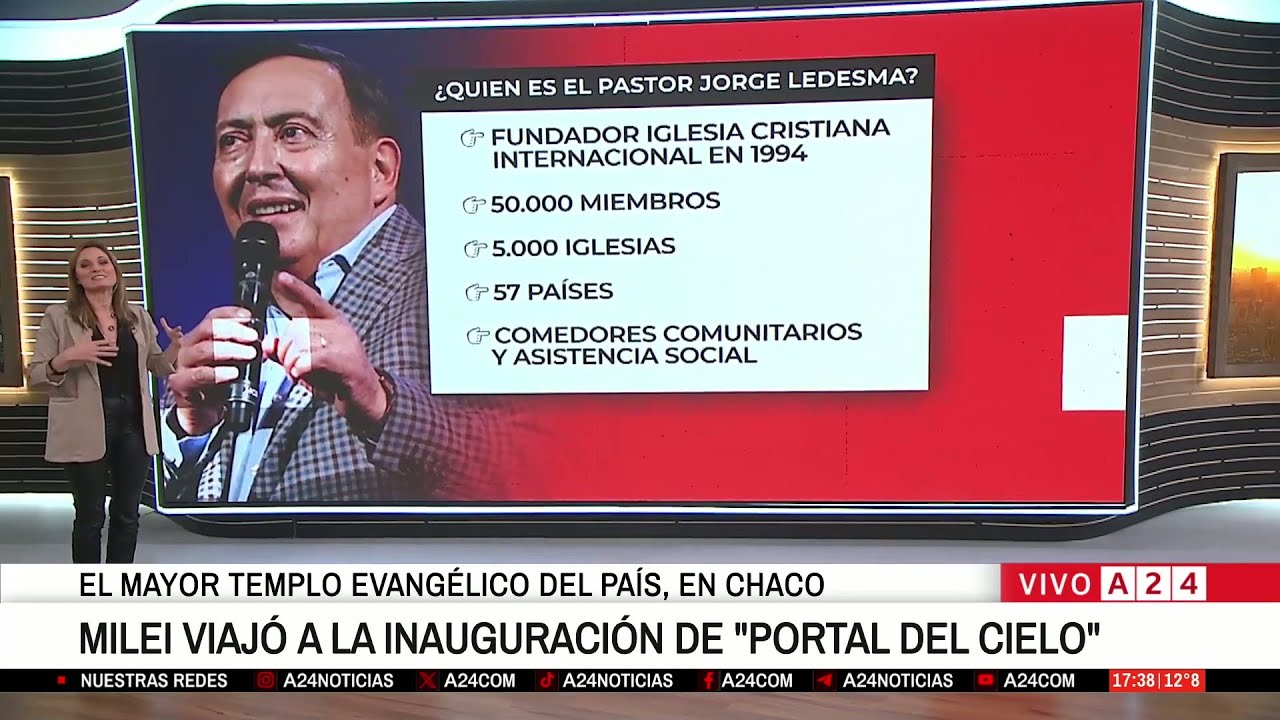✝⛪ JAVIER MILEI ASISTE A LA INAUGURACIÓN DE LA MEGA IGLESIA PORTAL DEL CIELO