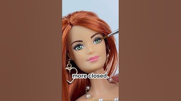 How I Make Barbie Eyes More Realistic #shorts #barbie #barbiedoll