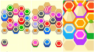 Hexa Pencil Sort Gameplay 3, Android Games ios Walkthrough Simulator Think Brain Puzzle