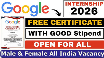 🛑Google Internship 2026 - Associate Software Developer Internship | Internship in Google 🔥