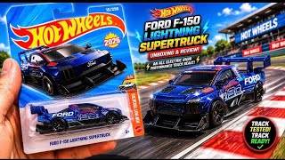 Hot Wheels Ford F-150 Lightning Supertruck Unboxing & Review! ⚡ Electric Track Beast!