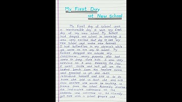 My First Day at New School Essay in English || Essay on My Fisrt Day at New School #shorts