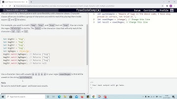 Tutorial 8 - match single character with multiple possibilities - freecodecamp