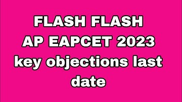 AP EAPCET 2023 key objections enabled.