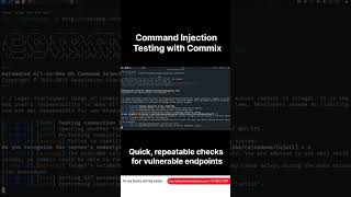 Command Injection Testing with Commix #cybersecurity #ethicalhacking #axximinfosolutions