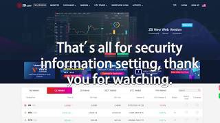 【ZB.com Class】Account fund security Settings on ZB.com