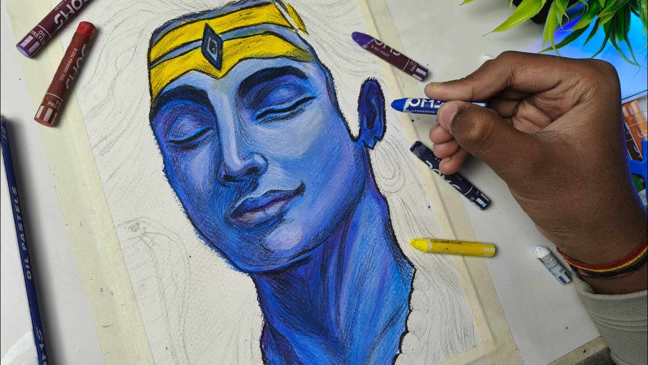 Mahadev Drawing Colouring Part 1 🔱 | Lord Shiva Realistic Colouring Tutorial | Shiva Art