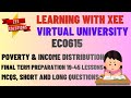 ECO615 Poverty and Income Distribution Final Term 19 to 45 lessons Virtual University of Pakistan