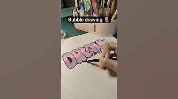 Bubble Letters ✨#art #calligraphy  #lettering #drawing #painting