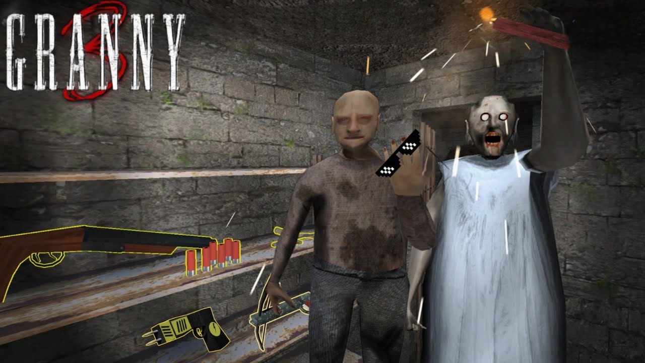 New Weapon Room with Dynamite Granny and Glasses Grandpa in Granny 3 New Update