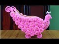 Home Decor DIY - Peacock Design Flower Vase || Woolen Craft Idea - Best reuse ideas - Woolen Design