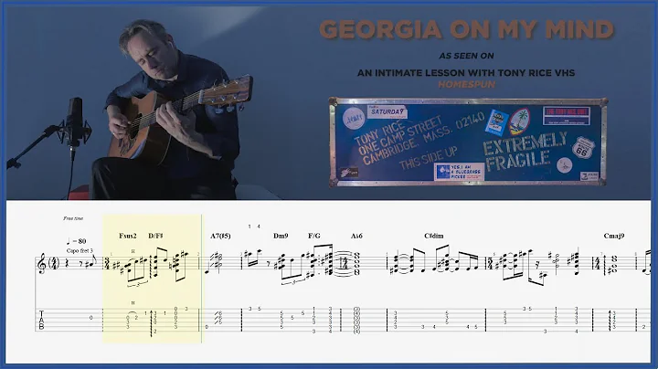 Tony Rice - Georgia On My Mind - Tutorial by Chris...