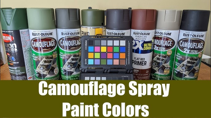 Camoflag paint job on an old locker using Krylon camo spray paint