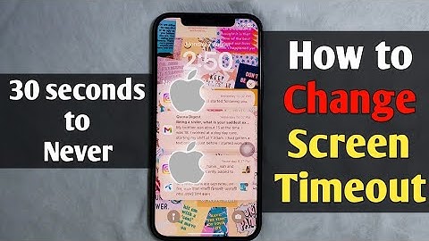 iPhone: How to Change Screen Timeout (Screen Lock Time) 30 seconds to Never
