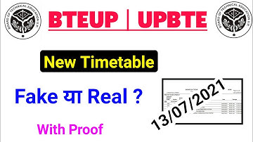 BTEUP New Timetable/Scheme Fake Or Real | BTEUP/UPBTE /Diploma/Polytechnic Latest Update/News Today