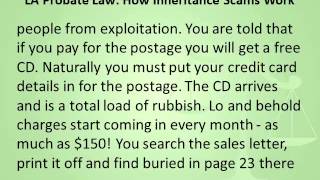 LA Probate Law How Inheritance Scams Work