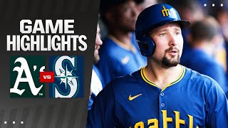 A's vs. Mariners Game Highlights (5\/10\/24) | MLB Highlights