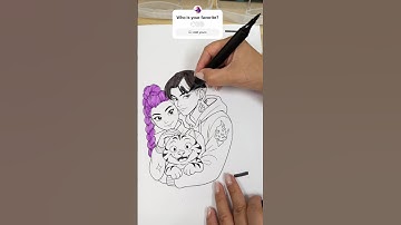 K Pop Demon Hunters, Saja Boys and Tiger! #kpopedit #art #drawing