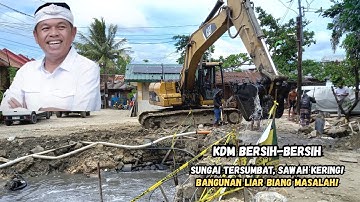 BANTARAN SUNGAI DITUTUPI BANGUNAN LIAR | ALIRAN AIR TERHENTI - SAWAH KEKERINGAN